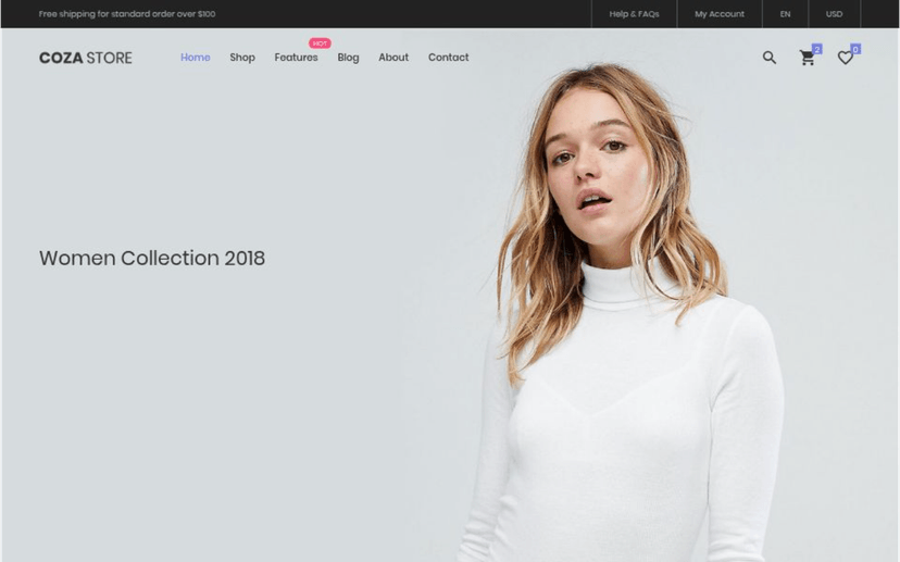Giao diện Cozastore