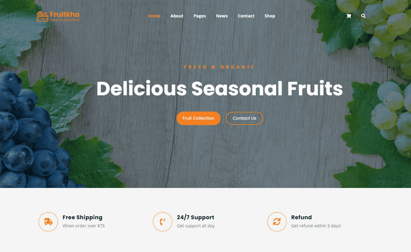 Giao diện Fruitkha